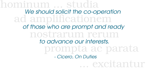 We should solicit the co-operation of those who are prompt and ready to advance our interests.